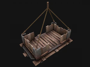 Steampunk Crane Lift 3D Model