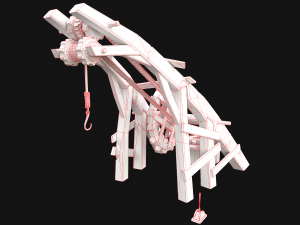 Steampunk Crane Lift 3D 模型