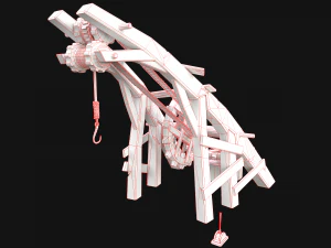 Steampunk Crane Lift 3D Model