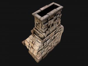 Medieval Fireplace Model 3D