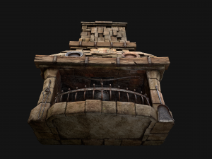 Medieval Fireplace Model 3D