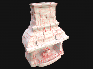 Medieval Fireplace Model 3D