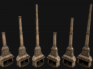 Medieval Fireplace Chimney 3Dモデル