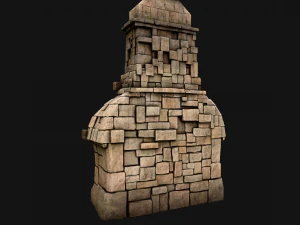 Medieval Fireplace Chimney 3D Model