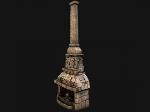 Medieval Fireplace Chimney 3Dモデル
