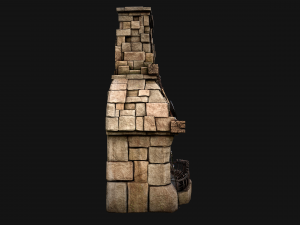Medieval Fireplace Chimney 3Dモデル