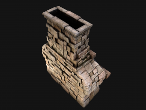 Medieval Fireplace Chimney 3Dモデル