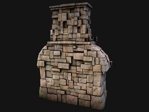 Medieval Fireplace Chimney 3Dモデル