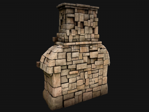 Medieval Fireplace Chimney 3Dモデル