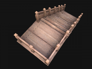 Wooden Stairs Medieval 3D 모델