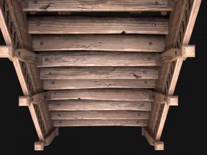 Wooden Stairs Medieval 3D 모델