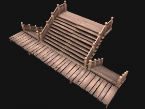 Medieval Staircase Stairwell 3D Model