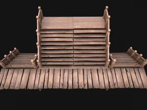 Medieval Staircase Stairwell 3D Model