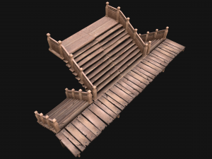 Medieval Staircase Stairwell 3D Model