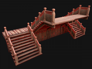 Medieval Staircase Stairwell 3D Model