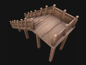 Stairs and Fences Medieval Pack Model 3D