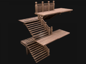 Staircase Flights of stairs Medieval Pack Modelo 3D