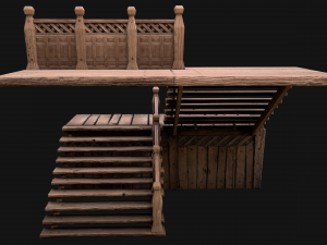 Staircase Flights of stairs Medieval Pack Modelo 3D