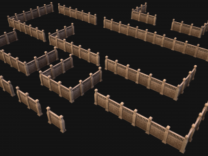 Medieval Stairs Large Pack Model 3D
