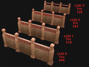 Medieval Stairs Large Pack Model 3D