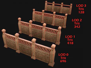 Medieval Stairs Large Pack 3D Model