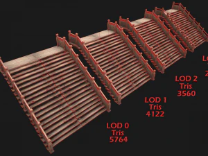Medieval Stairs Large Pack 3D Model