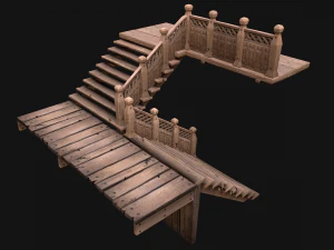 Medieval Stairs Large Pack 3D Model