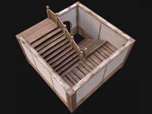 Medieval Stairs Large Pack 3D Model