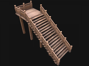 Medieval Stairs Large Pack Model 3D