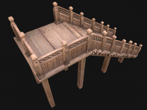 Medieval Stairs Large Pack Model 3D