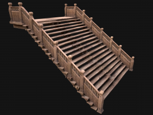 Medieval Stairs Large Pack Model 3D