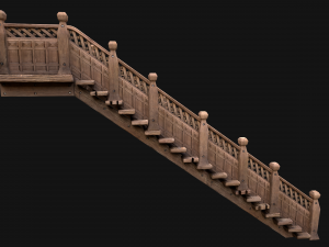 Medieval Stairs Large Pack Model 3D