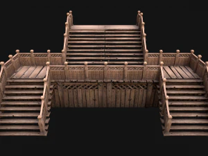 Medieval Stairs Large Pack 3D Model