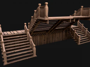 Medieval Stairs Large Pack 3D Model