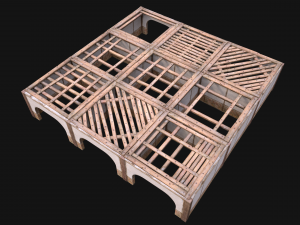 Wooden Roof Floor Medieval Pack Modelo 3D