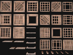 Wooden Roof Floor Medieval Pack 3D Model