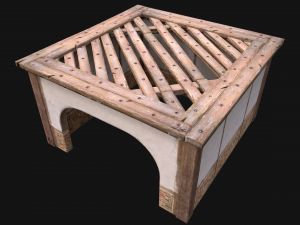 Wooden Roof Floor Medieval Pack Modelo 3D