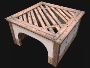 Wooden Roof Floor Medieval Pack 3D Model