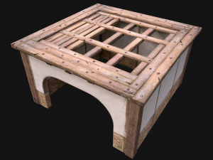 Wooden Roof Floor Medieval Pack Modelo 3D