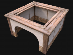 Wooden Roof Floor Medieval Pack Modelo 3D