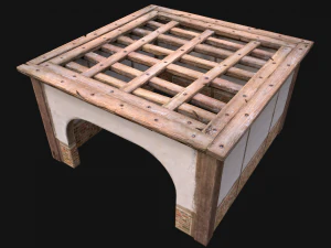 Wooden Roof Floor Medieval Pack 3D Model