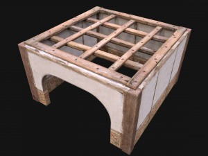 Wooden Roof Floor Medieval Pack Modelo 3D