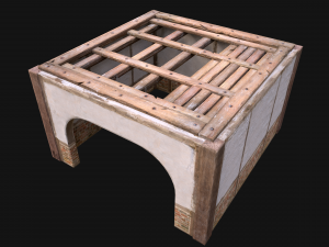 Wooden Roof Floor Medieval Pack Modelo 3D