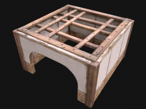 Wooden Roof Floor Medieval Pack Modelo 3D
