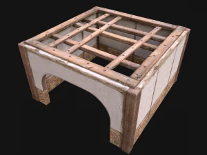 Wooden Roof Floor Medieval Pack 3D Model