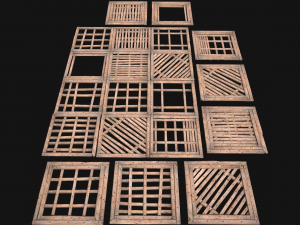 Wooden Roof Medieval Pack Model 3D