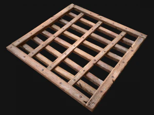 Treli&ccedil;a de madeira para telhado medieval Modelo 3D