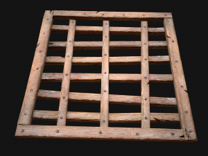 Medieval Roof Wooden Lattice Modèle 3D