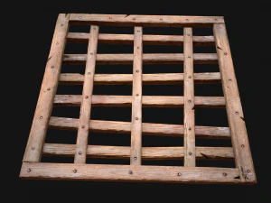 Medieval Roof Wooden Lattice 3D Model