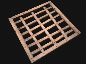 Medieval Roof Wooden Lattice Modèle 3D